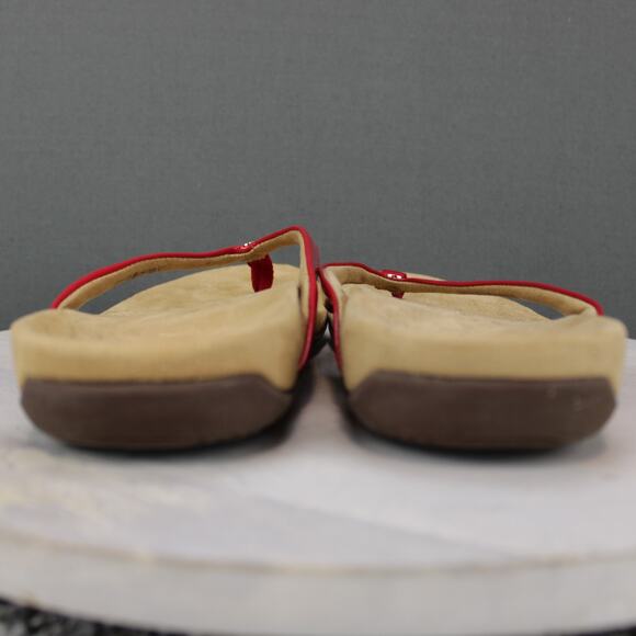 Vionic Thong Sandals Womens 11 Red Leather Comfort - Picture 6 of 10